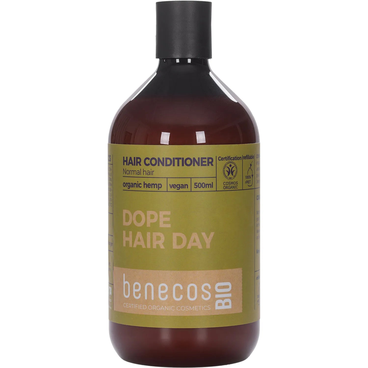 benecosBIO Odżywka do włosów normalnych z organicznym olejem konopnym 500ml