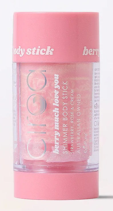 CIROA Beauty Stick nabłyszczający do twarzy i ciała truskawki & śmietanka & płatki róży 75 g