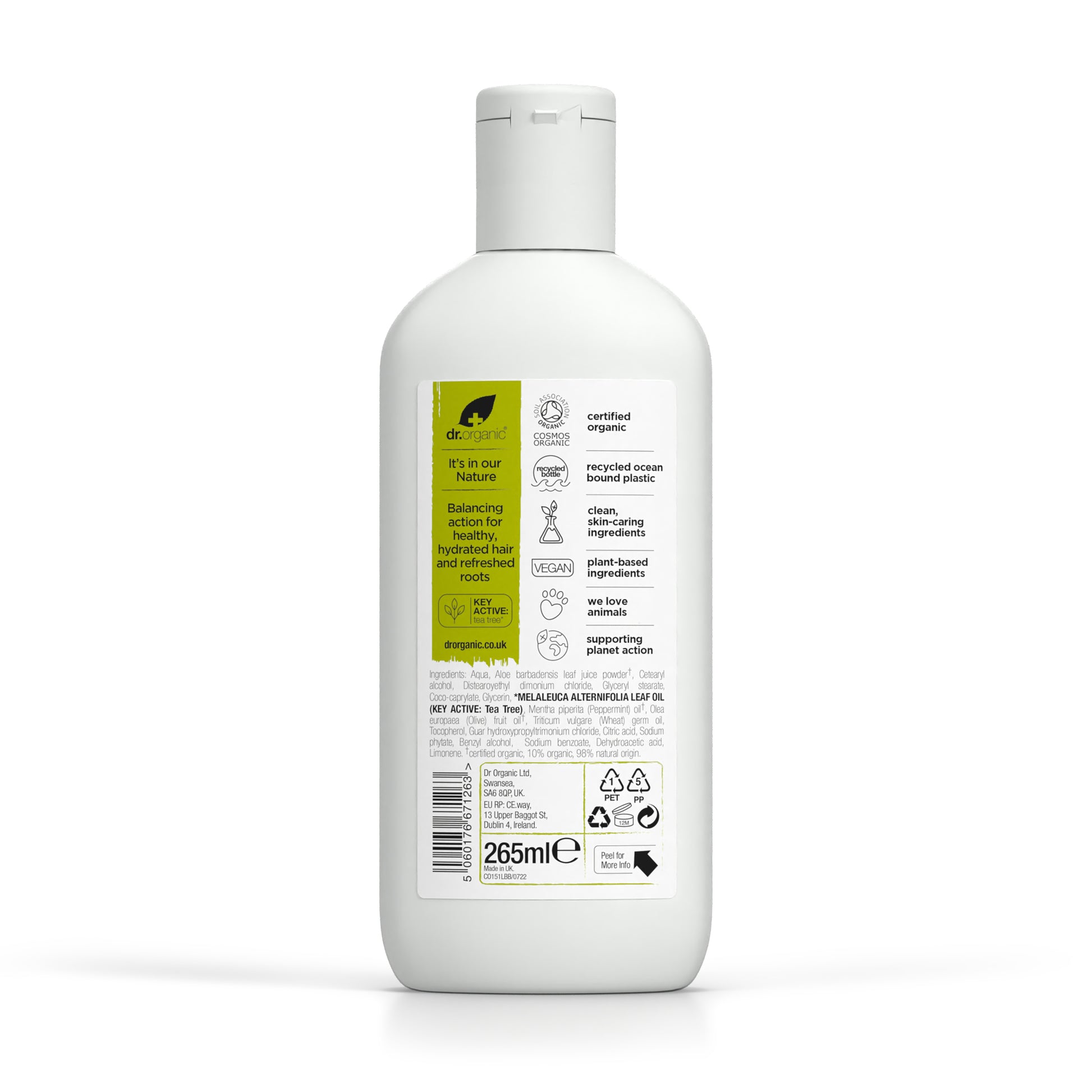 dr. organic Odżywka oczyszczająca z olejkiem z drzewa herbacianego 265 ml