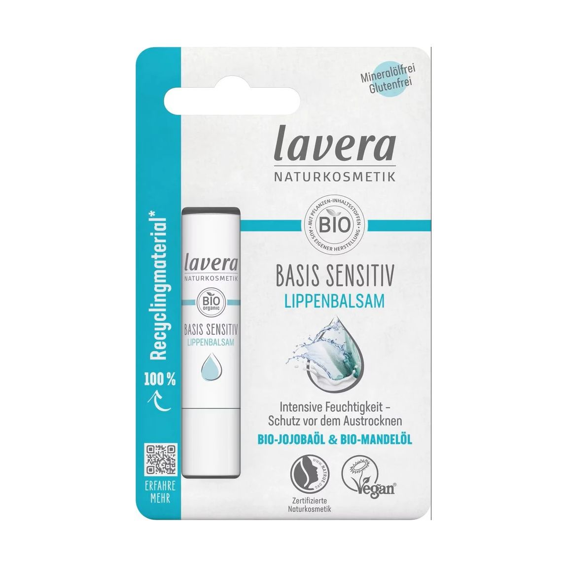 Basis Sensitiv Balsam do ust z olejem jojoba i olejem migdałowym Lavera 4,5 g