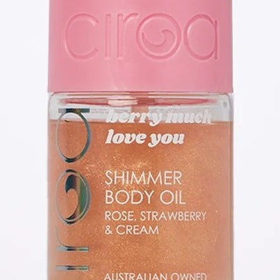 CIROA Beauty Olejek nabłyszczający do ciała truskawki & śmietanka & płatki róży 150 ml