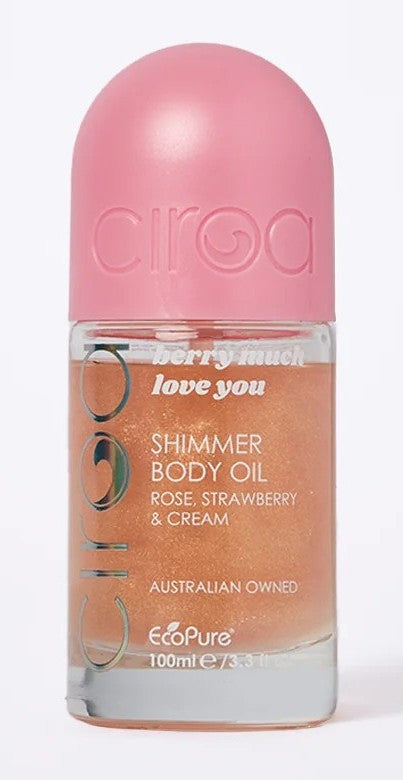 CIROA Beauty Olejek nabłyszczający do ciała truskawki & śmietanka & płatki róży 150 ml