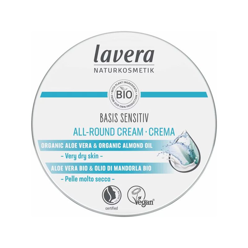 Basis Sensitiv Uniwersalny krem do pielęgnacji bardzo suchej skóry z aloesem i olejem migdałowym Lavera 150 ml