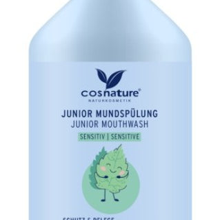 Cosnature BIO Naturalny płyn do płukania ust dla dzieci od 6 roku życia o smaku rumiankowo-miętowym, do wrażliwych zębów (z fluorem) 300 ml