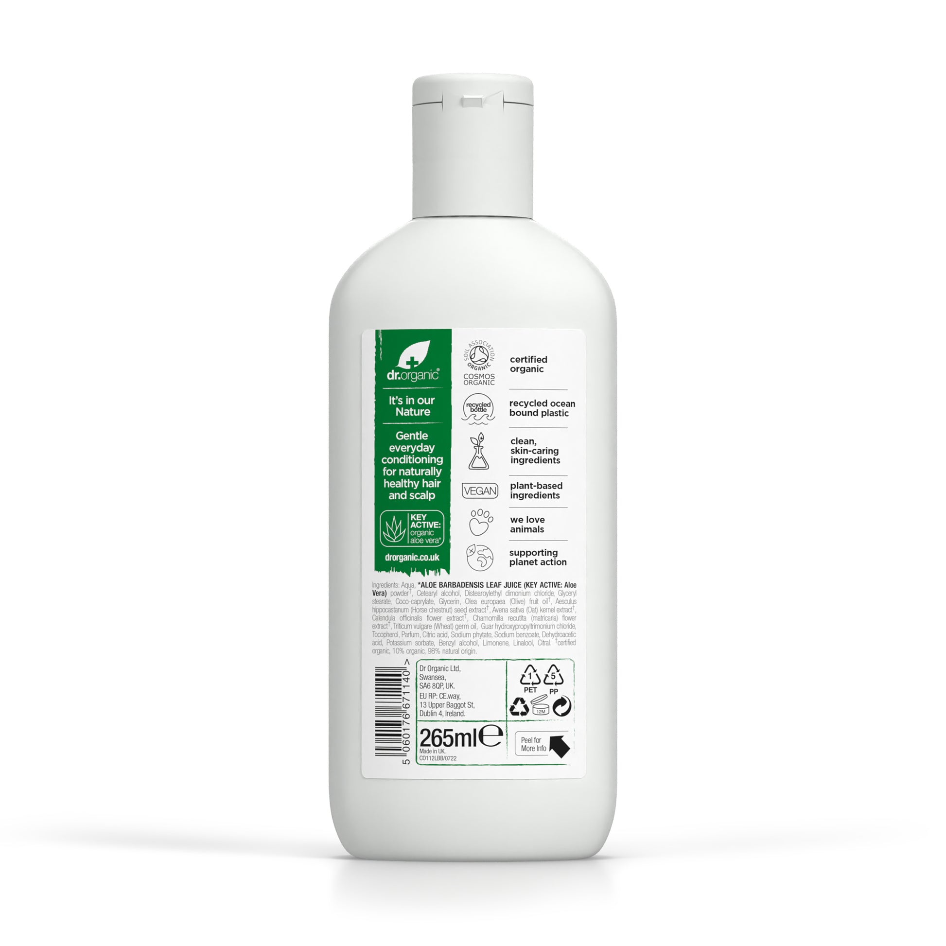 dr. organic Intensywnie regenerująca odżywka z organicznym aloesem 265 ml