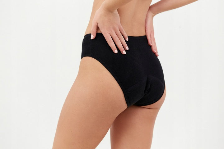ZESTAW -5% 3x Masmi Majtki menstruacyjne ekologiczne CLASSIC wysoki stan 100% bawełna (rozmiary: S, M, L, XL) - zdjęcie 7