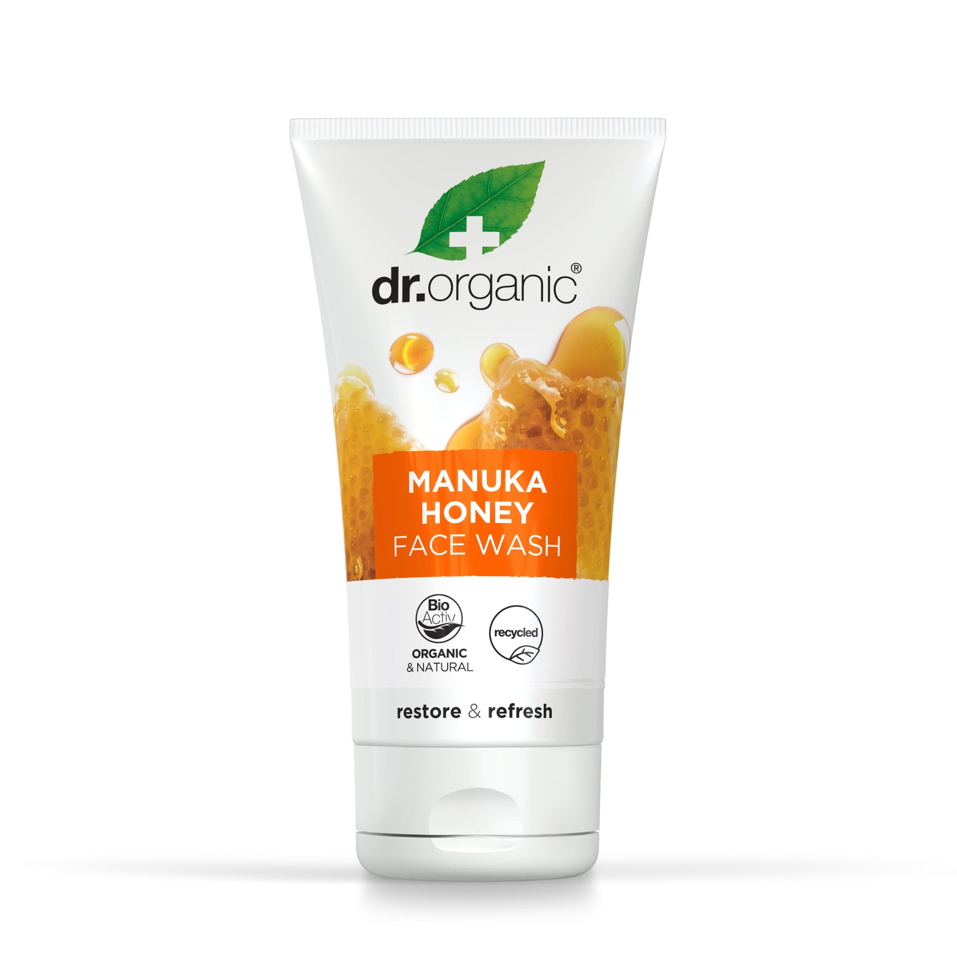 dr. organic Delikatny płyn do mycia twarzy z organicznym miodem manuka 150 ml