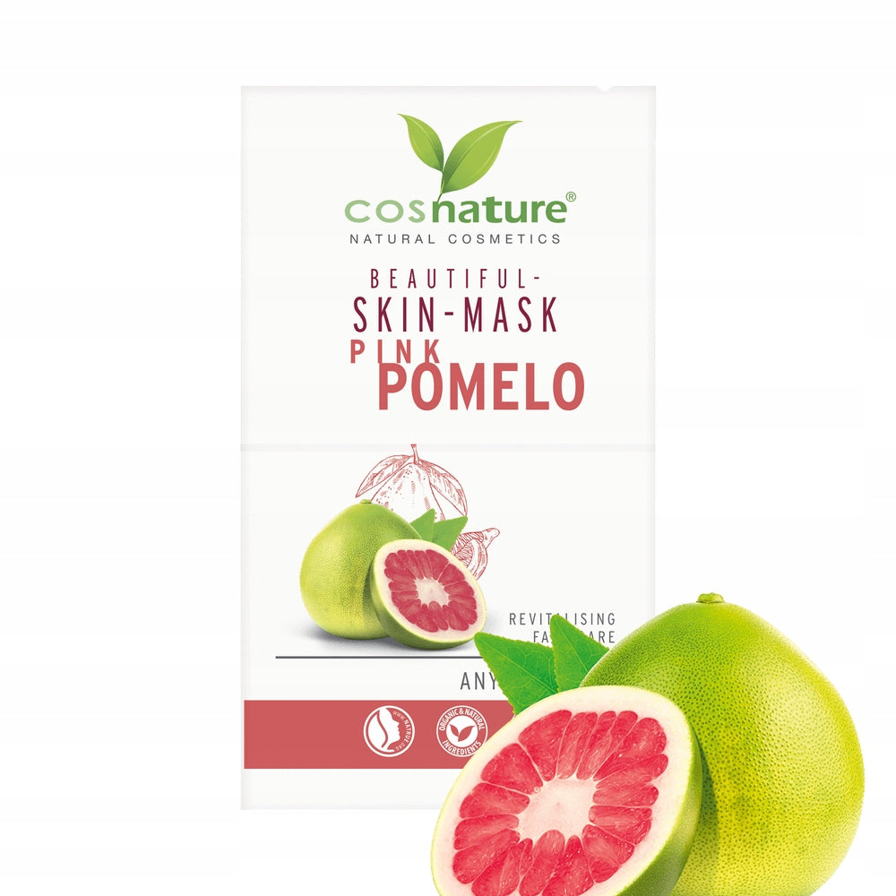 Cosnature Naturalna upiększająca maska do twarzy z różowym pomelo 2 x 8 ml