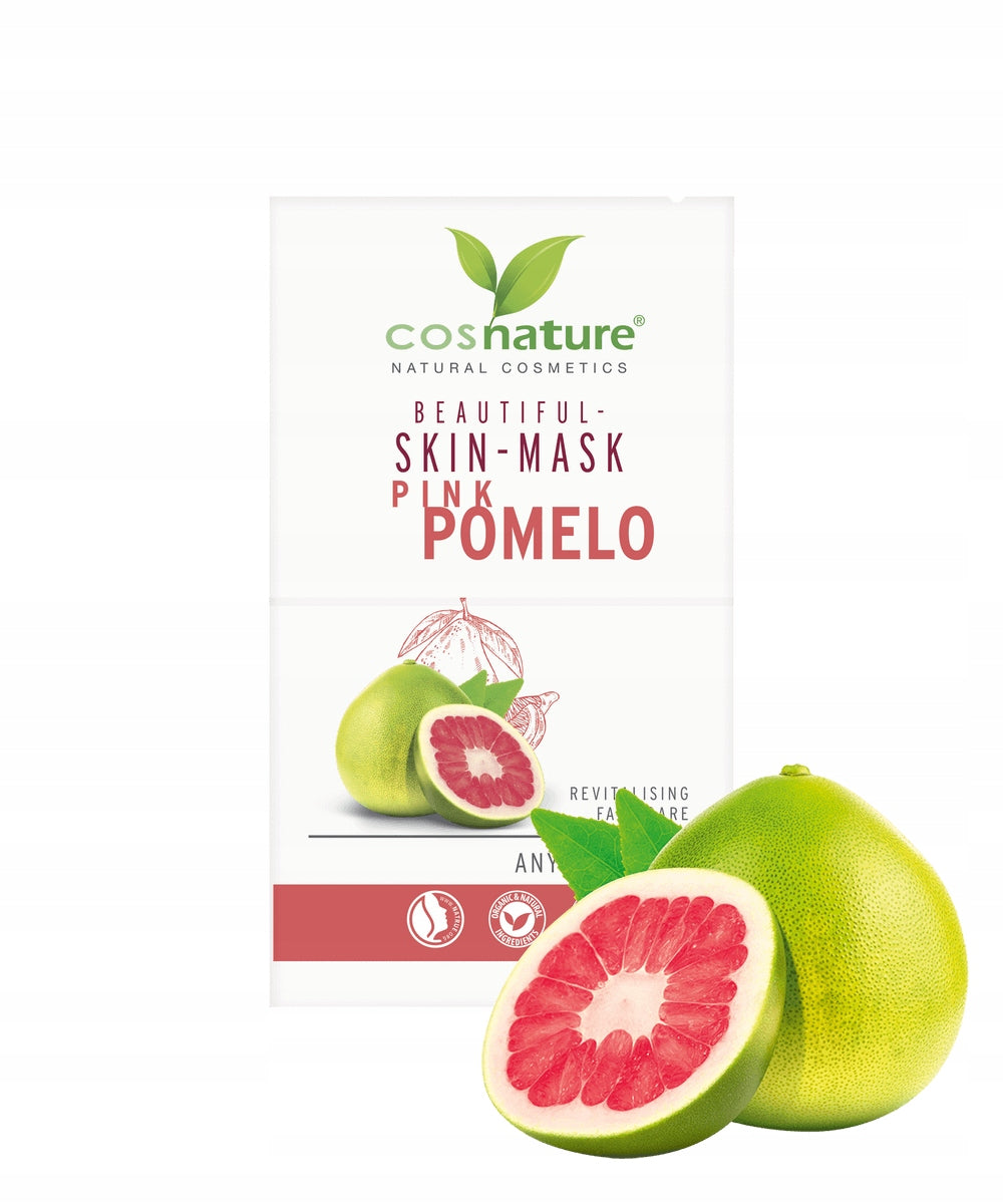 Cosnature Naturalna upiększająca maska do twarzy z różowym pomelo 2 x 8 ml