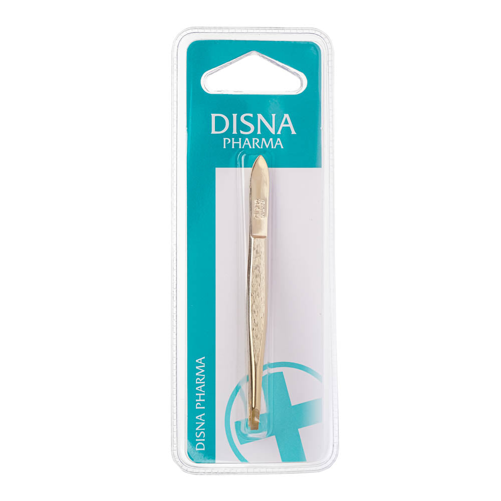 Disna Pharma Pęseta z końcówką w kształcie szczypiec (w kolorze złotym, stal chirurgiczna SOLINGEN ręcznie polerowana) 9 cm