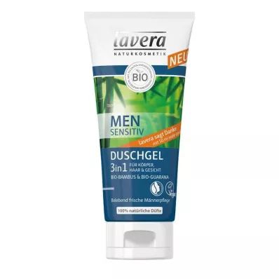 MEN Sensitiv Żel do mycia 3w1 twarz/ciało/włosy z guaraną i bambusem Lavera 200 ml