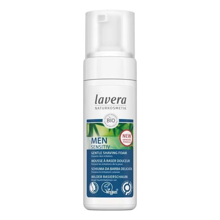 MEN Sensitiv Bezzapachowa pianka do golenia z bambusem i aloesem naturalna Lavera 150 ml