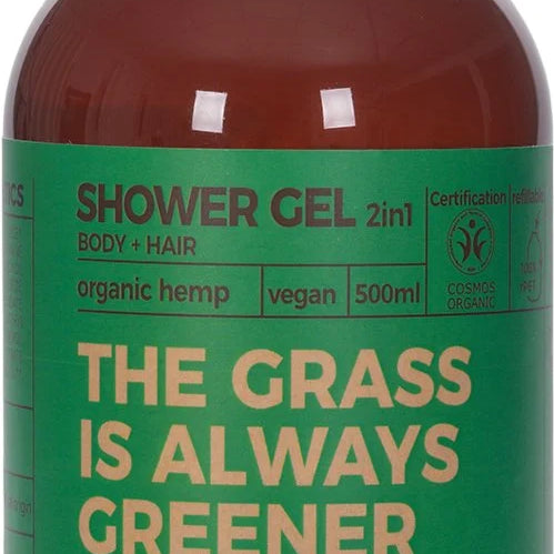 benecosBIO 2in1 Żel pod prysznic i szampon z organicznym olejem konopnym 500ml
