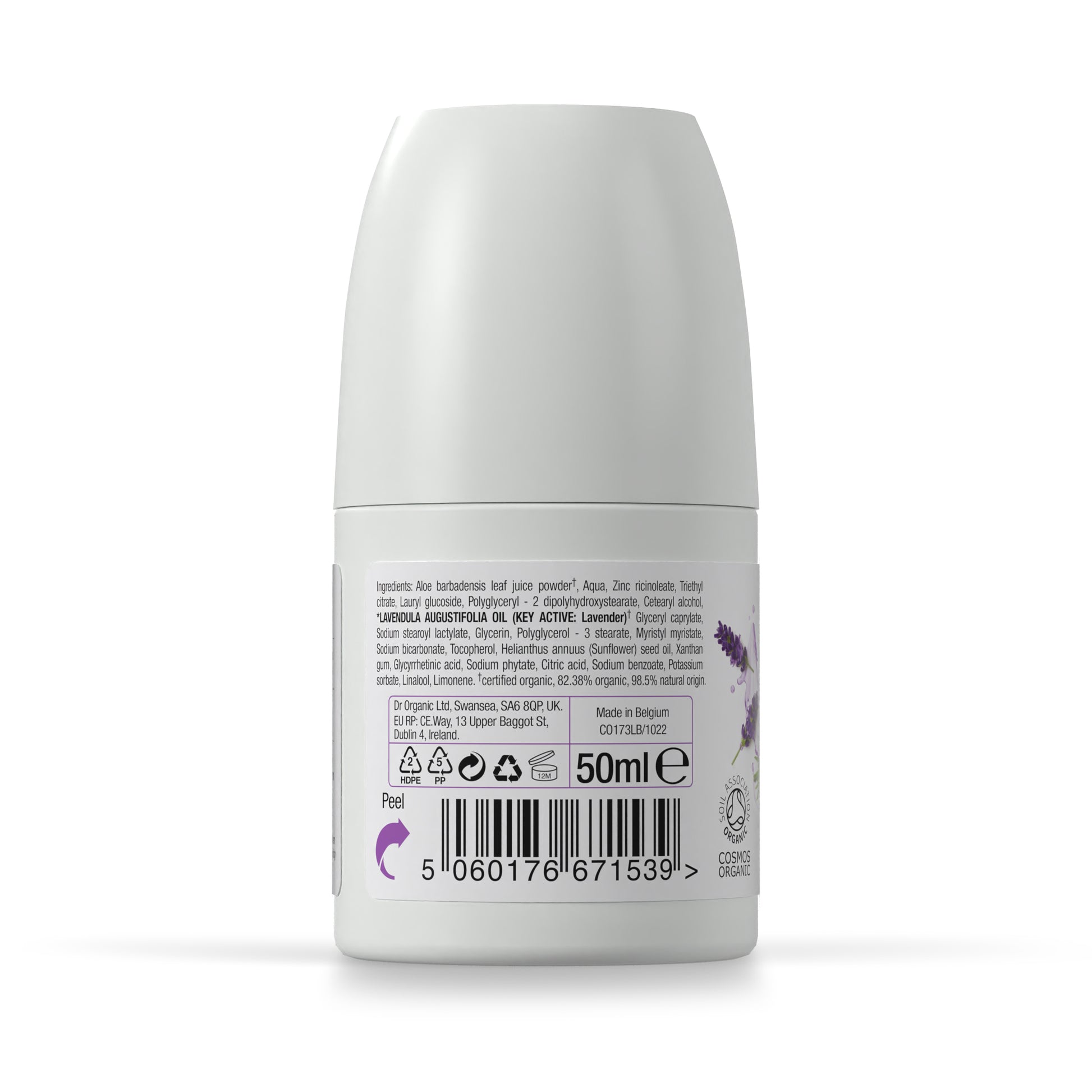 dr. organic Dezodorant roll-on z olejkiem z organicznej lawendy 50 ml