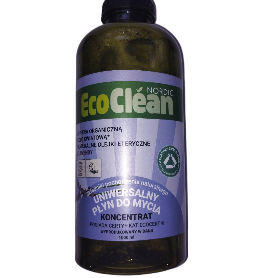 Eco Clean Lawendowy uniwersalny płyn do mycia różnych powierzchni koncentrat 1000 ml