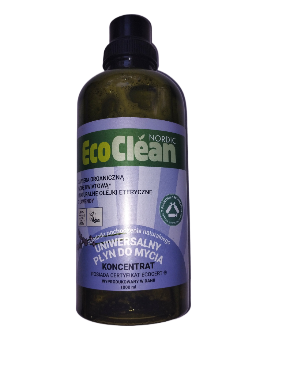 Eco Clean Lawendowy uniwersalny płyn do mycia różnych powierzchni koncentrat 1000 ml