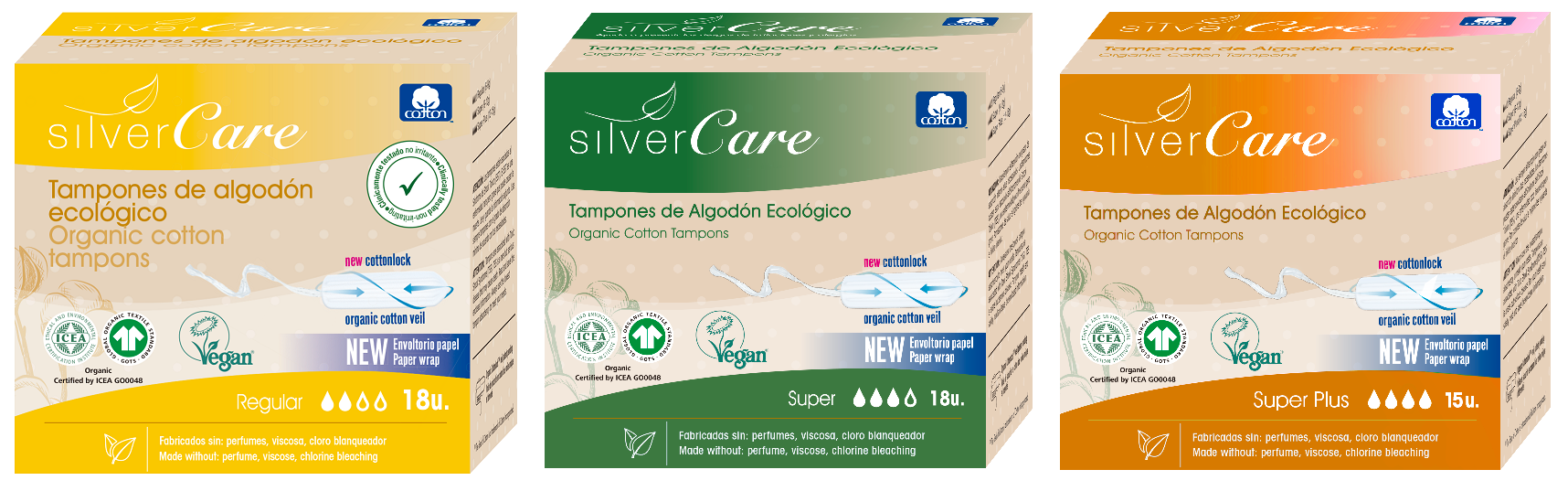 Tampony ekologiczne bawełniane Regular (z aplikat.) Silver Care BIO 16 szt. - zdjęcie 10