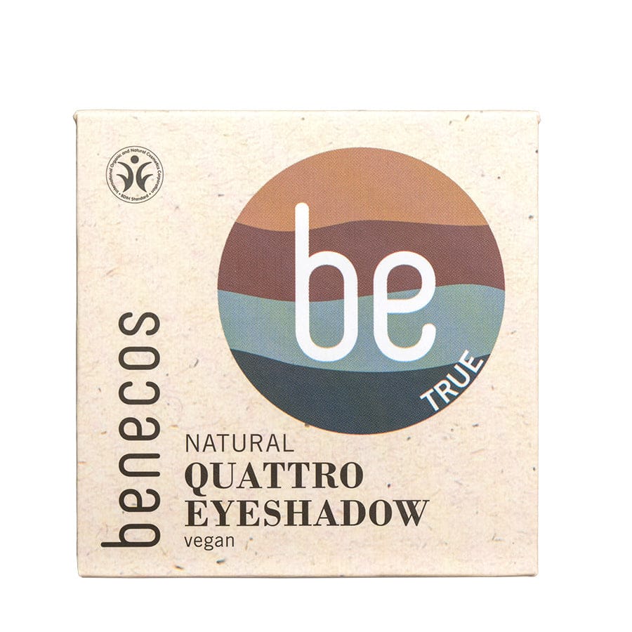 Benecos Paletka Quattro 4 naturalnych cieni do powiek - True Blue 8 g