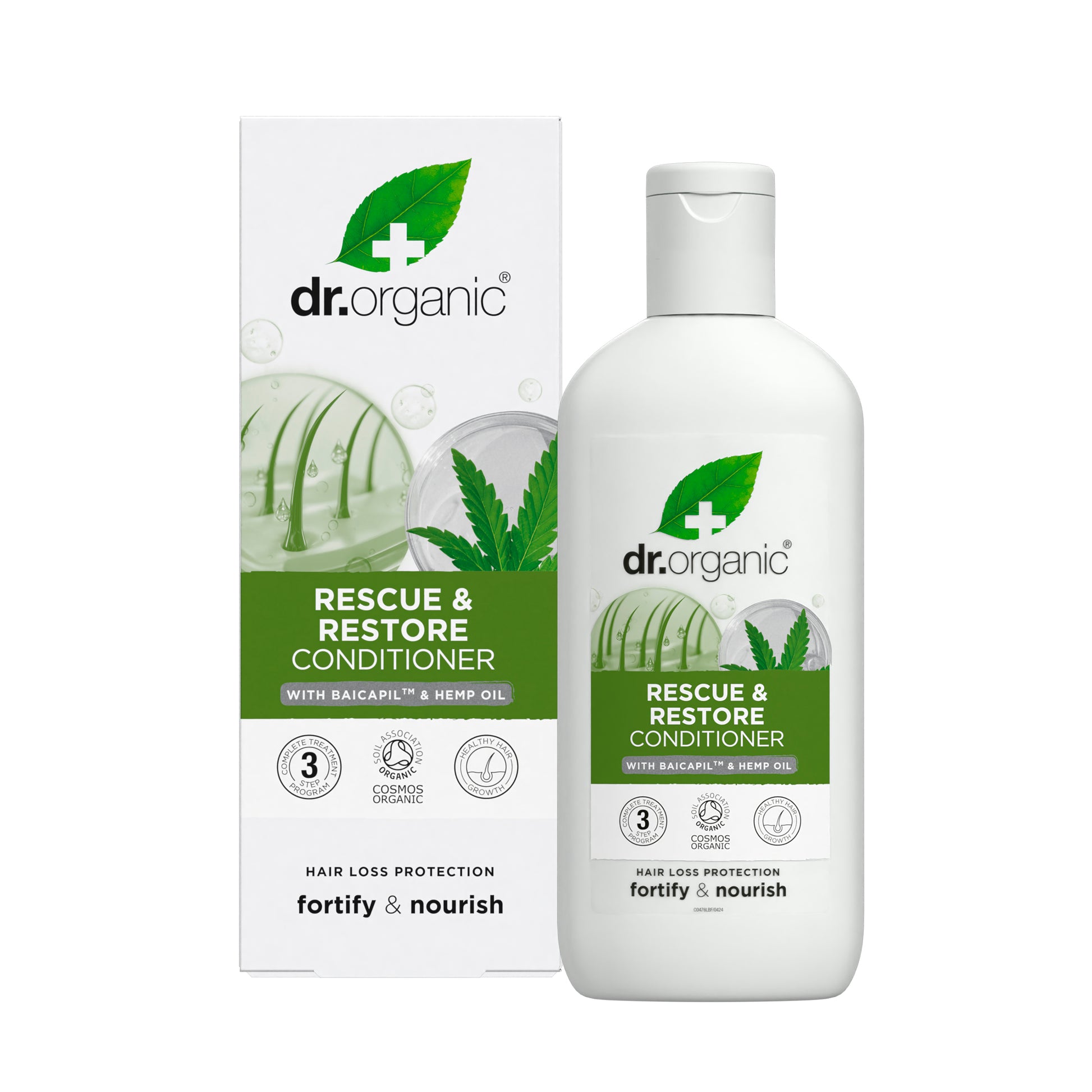 dr. organic Odbudowująca odżywka z olejem z nasion organicznych konopi 265 ml