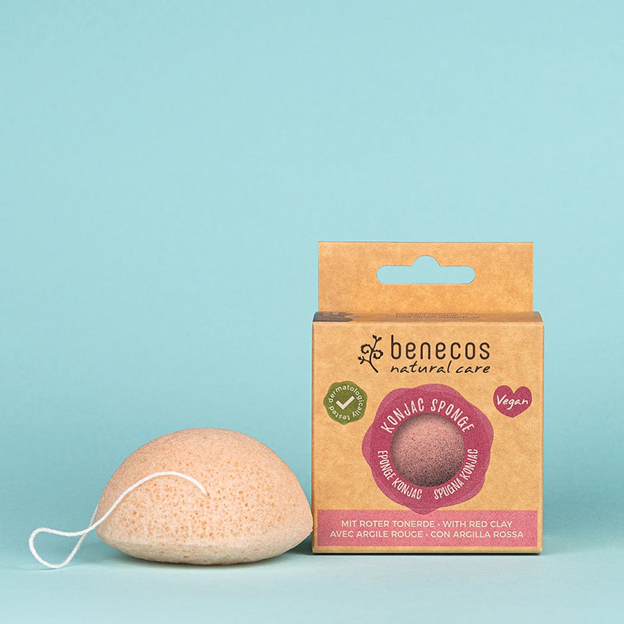 Benecos Naturalna gąbka konjac Czerwona Glinka 1 szt.