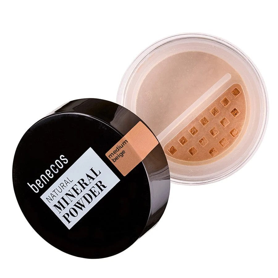 Benecos Naturalny sypki puder mineralny - Medium Beige 10 g - zdjęcie 2
