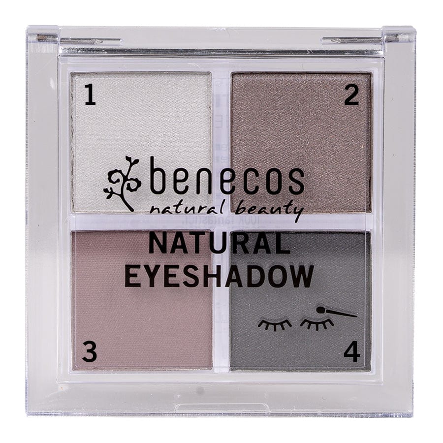 Benecos Paletka Quattro 4 naturalnych cieni do powiek - smokey eyes