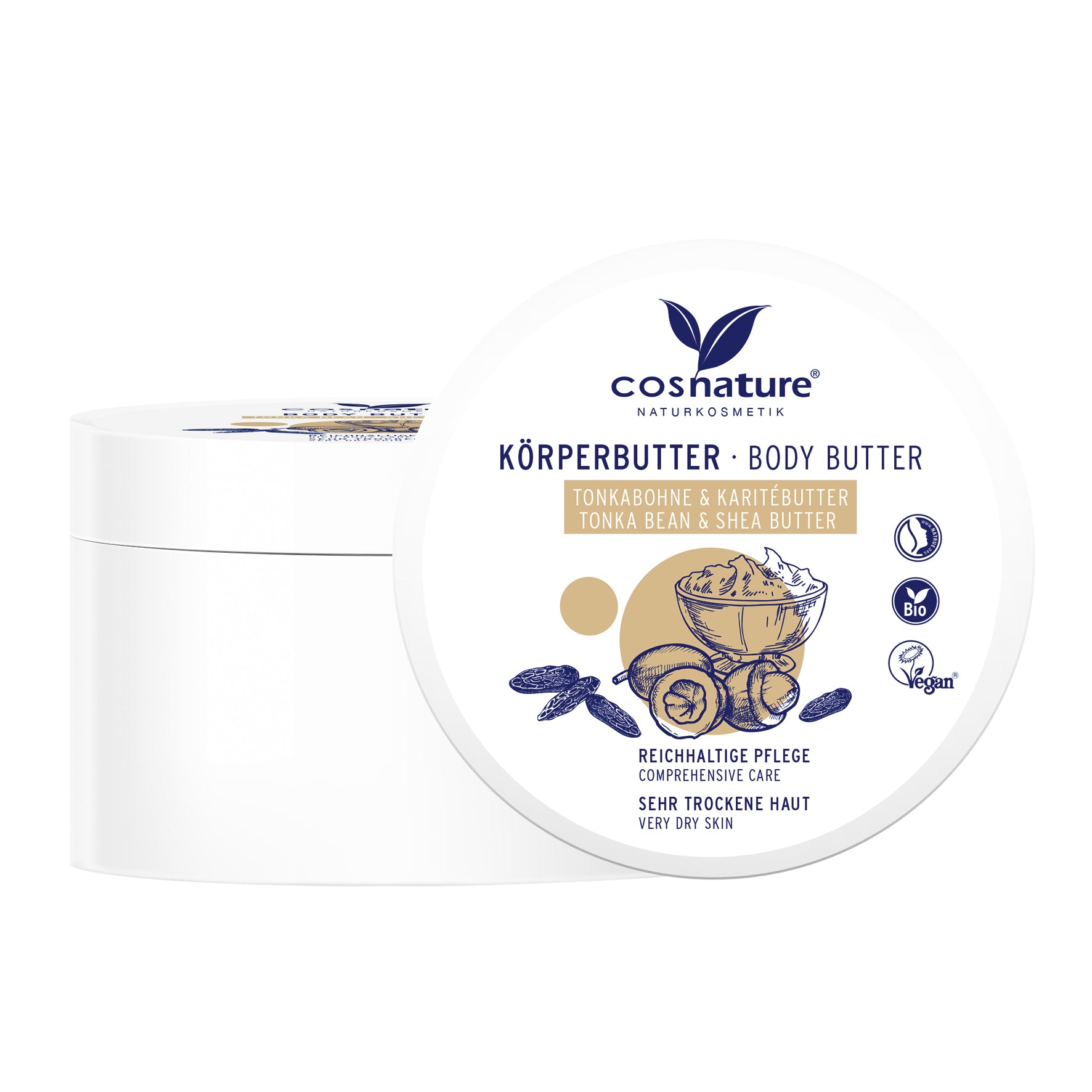 Cosnature BIO Naturalne odżywcze masło do ciała z masłem shea i tonką 200 ml