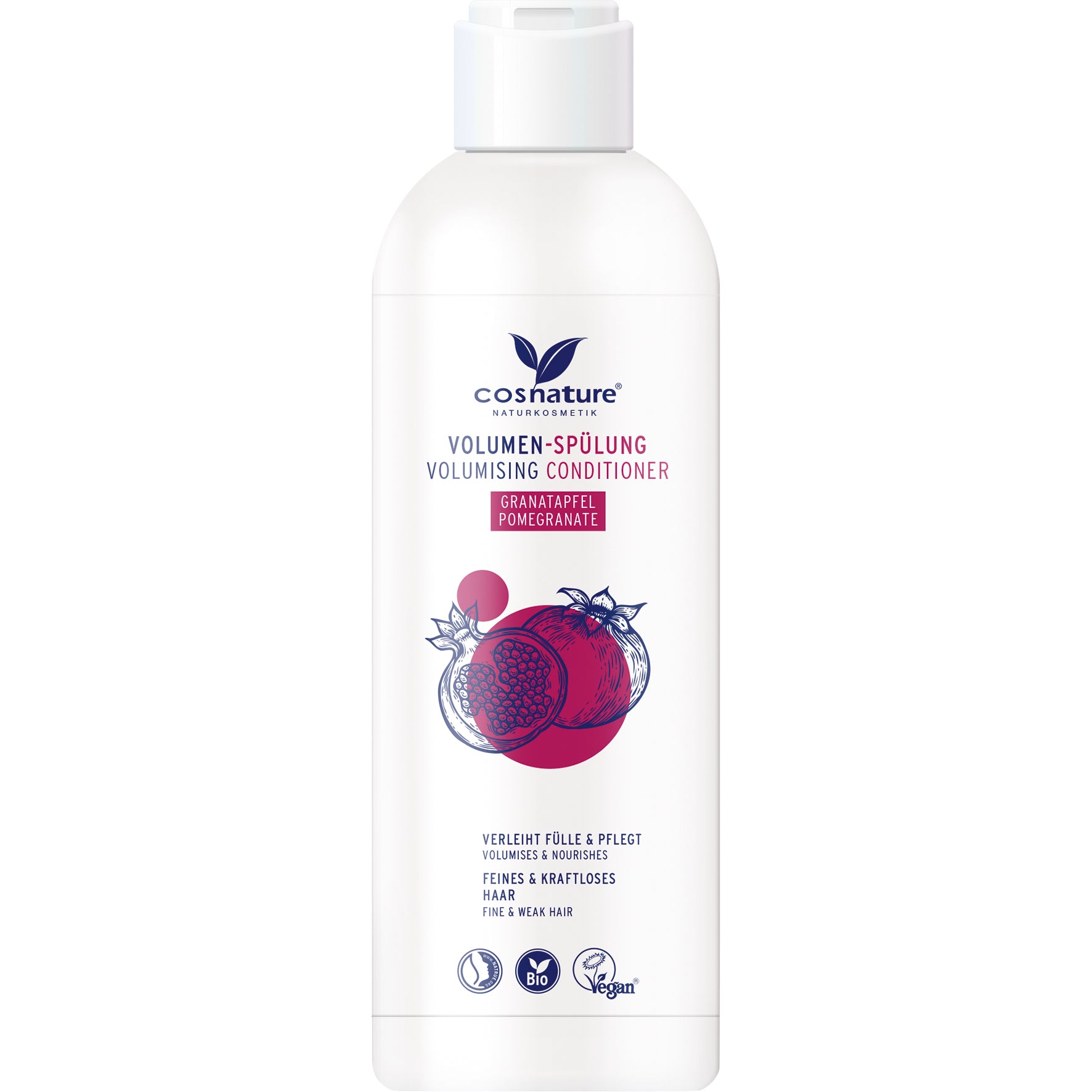 Cosnature BIO Naturalna odżywka zwiększająca objętość włosów z owocem granatu 250 ml