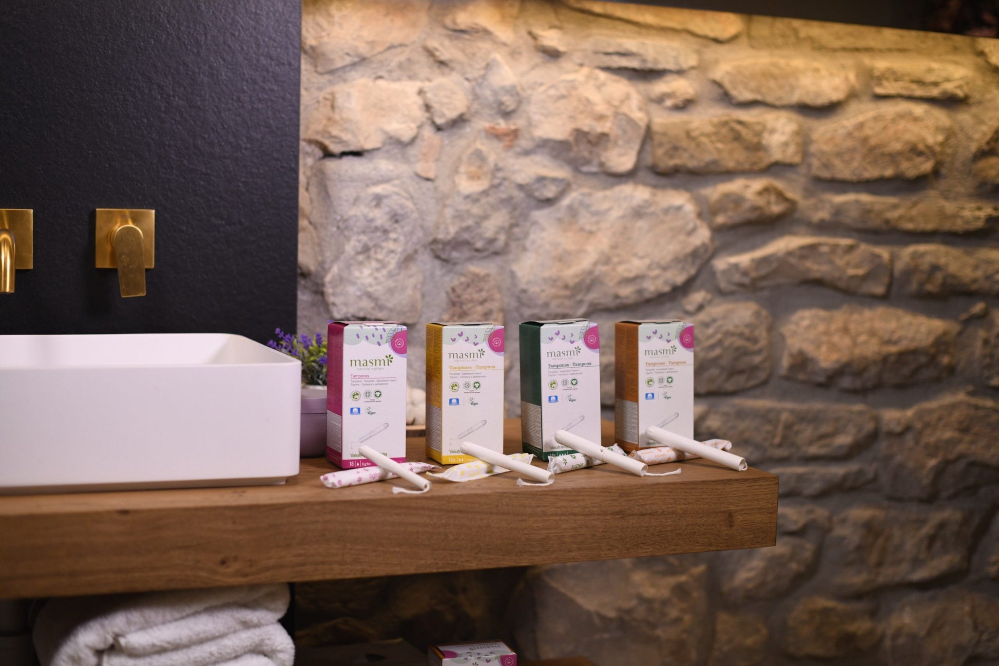 Tampony ekologiczne bawełniane Regular (z aplikat.) Masmi 100% BIO 16 szt. - zdjęcie 3