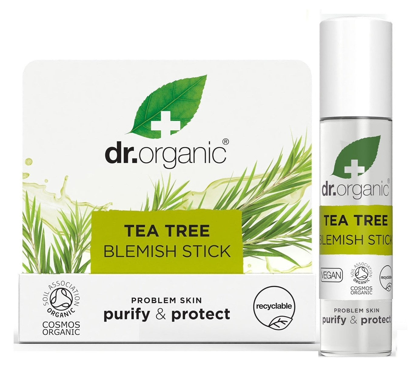 dr. organic Antyseptyczny punktowy preparat przeciw wypryskom z olejkiem z drzewa herbacianego 8 ml