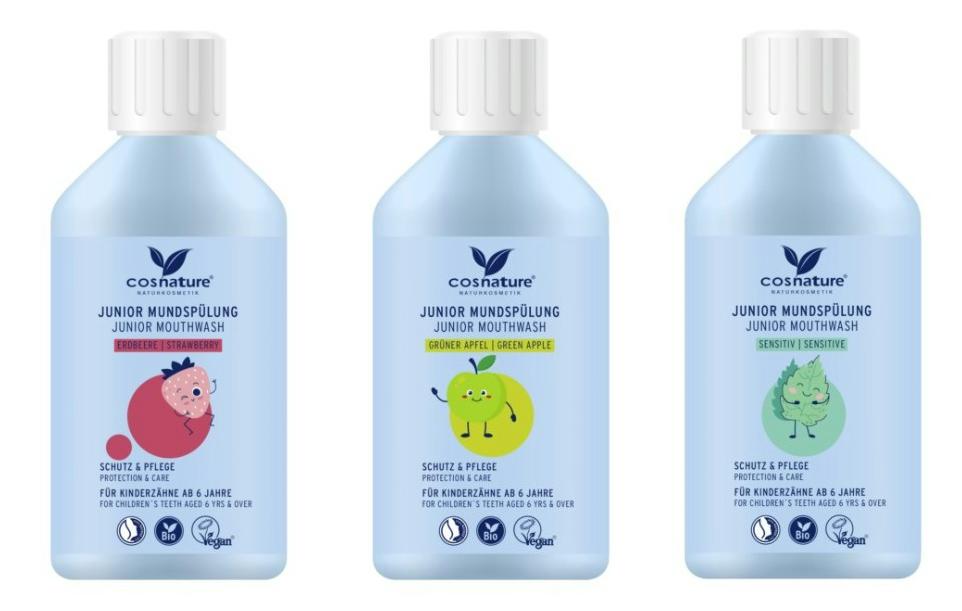 Cosnature BIO Naturalny płyn do płukania ust dla dzieci od 6 roku życia o smaku zielonego jabłka (z fluorem) 300 ml - zdjęcie 6