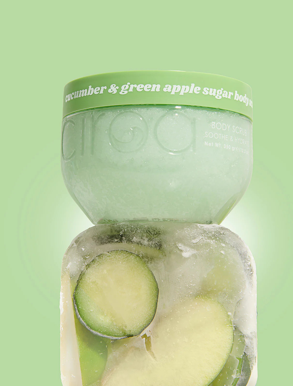 CIROA Beauty Peeling nawilżający do ciała ogórek i zielone jabłko 350g