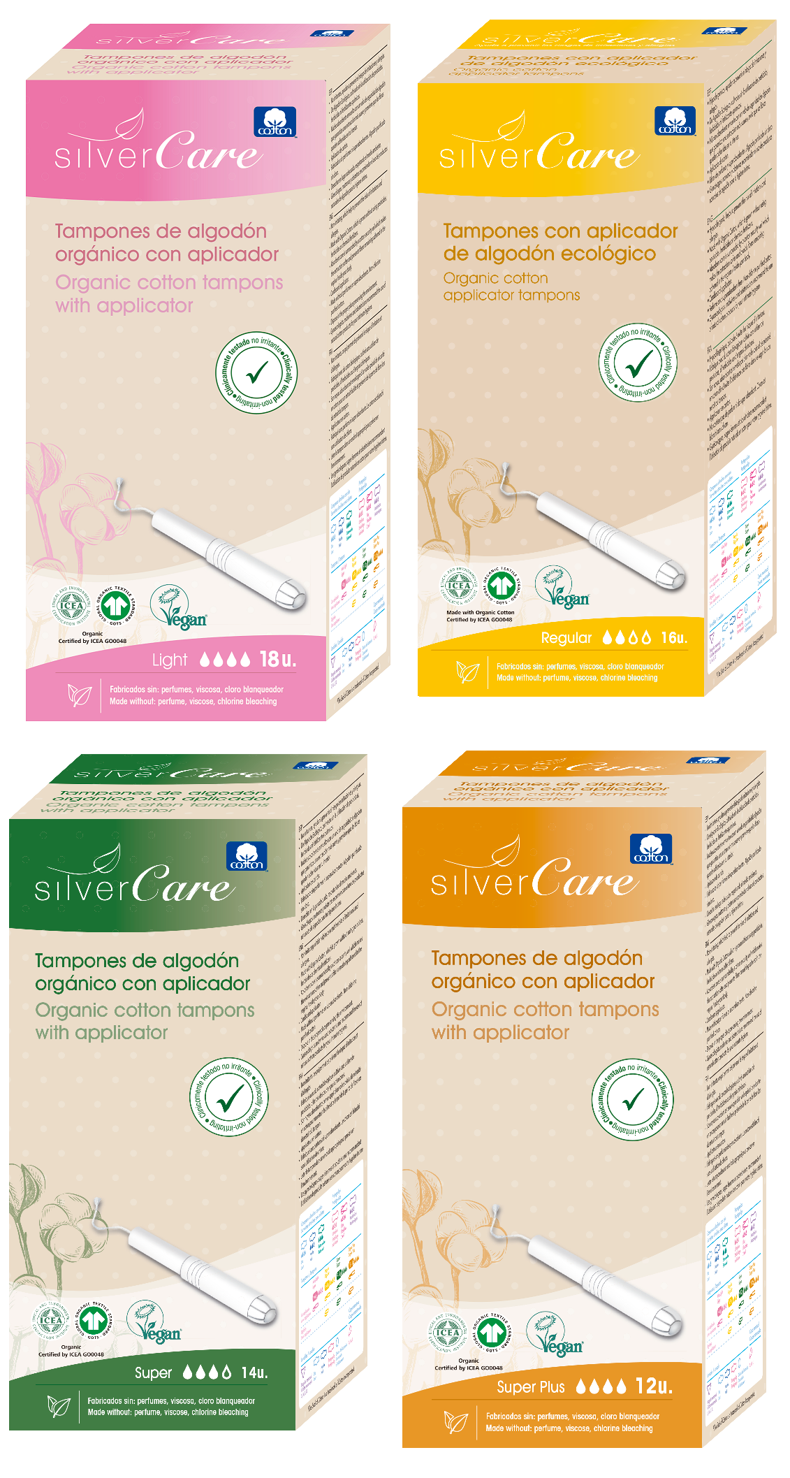 Tampony ekologiczne bawełniane Regular (z aplikat.) Silver Care BIO 16 szt. - zdjęcie 9