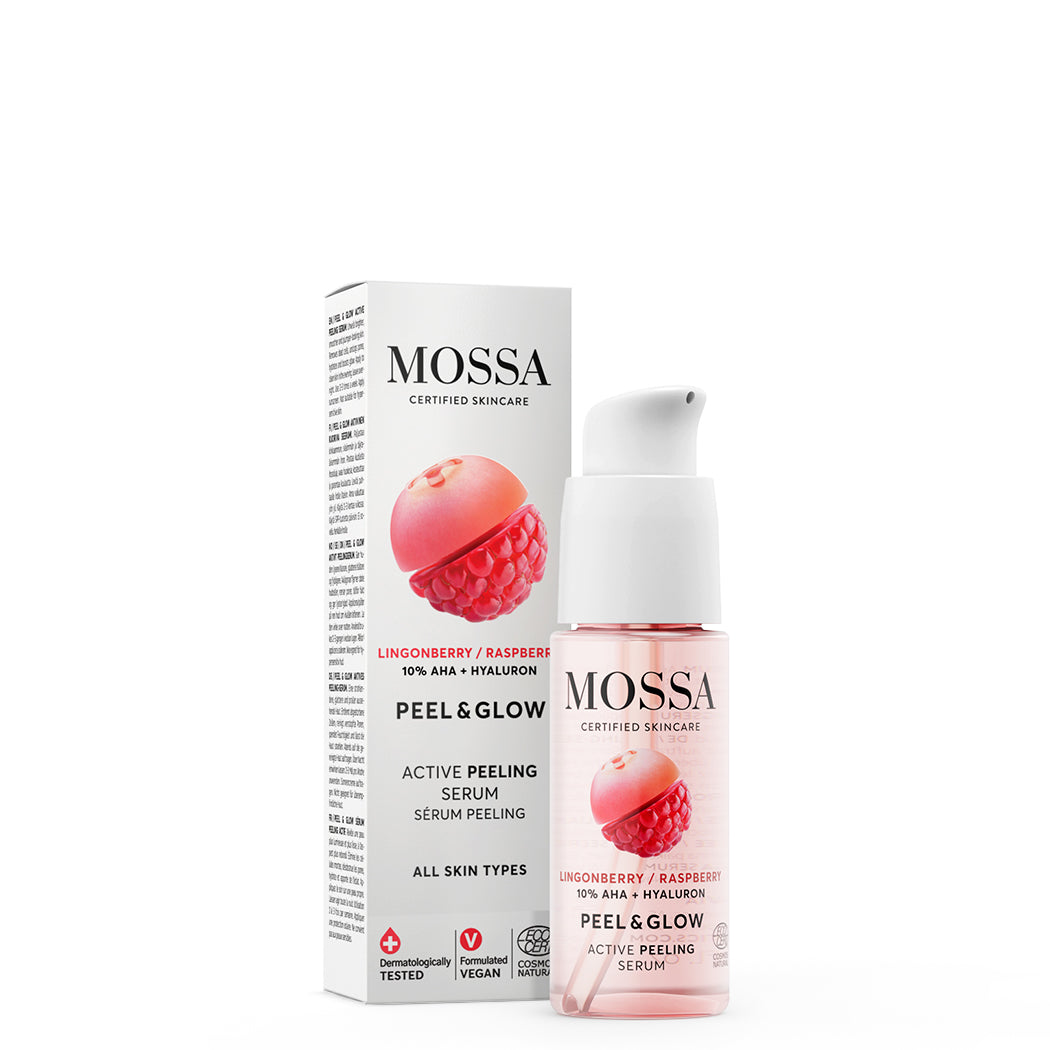 Aktywne serum złuszczające na noc z  maliną i borówką brusznicą  Mossa by Madara 30 ml