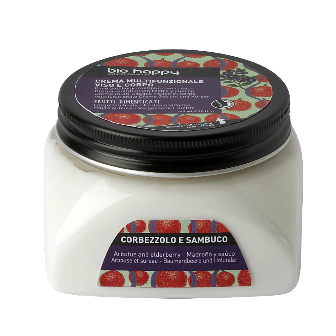 Bio Happy Wielozadaniowy krem do twarzy i ciała Drzewo Poziomkowe &amp; Czarny Bez 200 ml