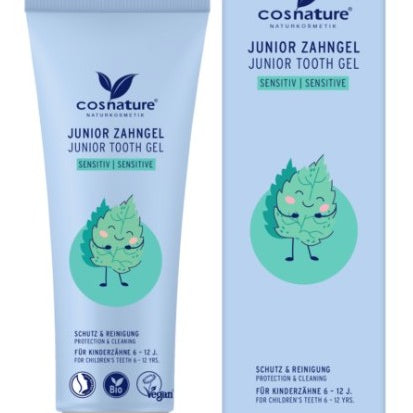 Cosnature BIO Naturalny żel do wrażliwych zębów z rumiankiem i miętą dla dzieci 6-12 lat (z fluorem) 75 ml