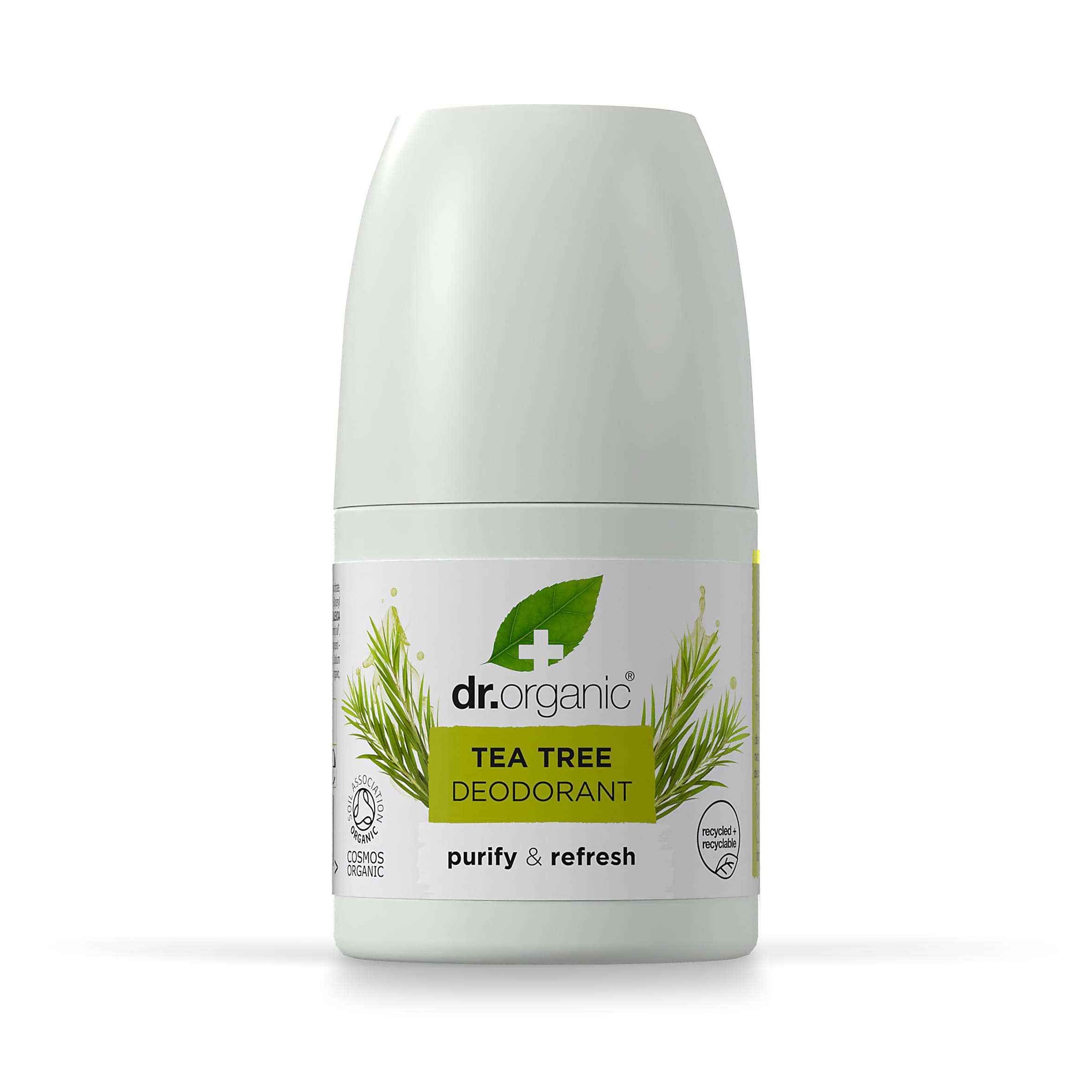 dr. organic Antybakteryjny dezodorant roll-on z olejkiem z drzewa herbacianego 50 ml