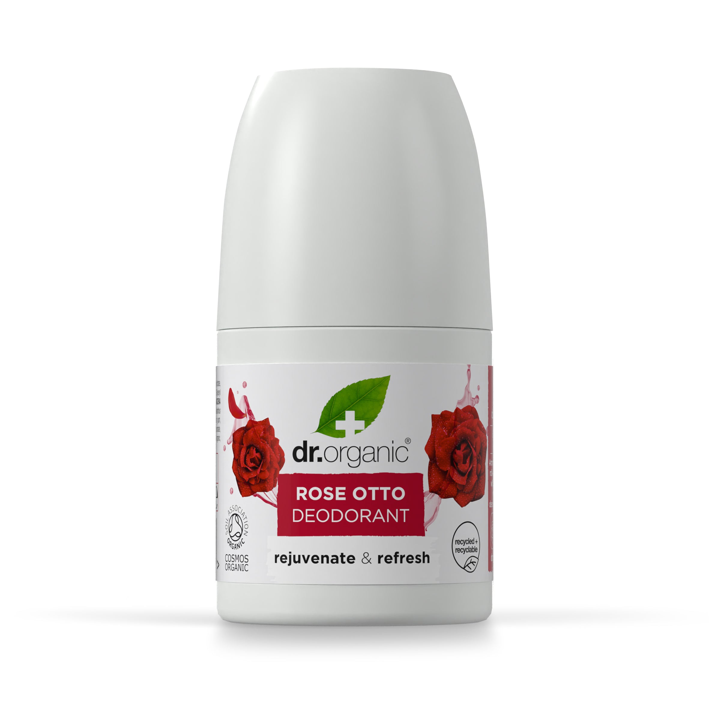 dr. organic Antybakteryjny dezodorant roll-on z organicznym olejkiem różanym 50 ml