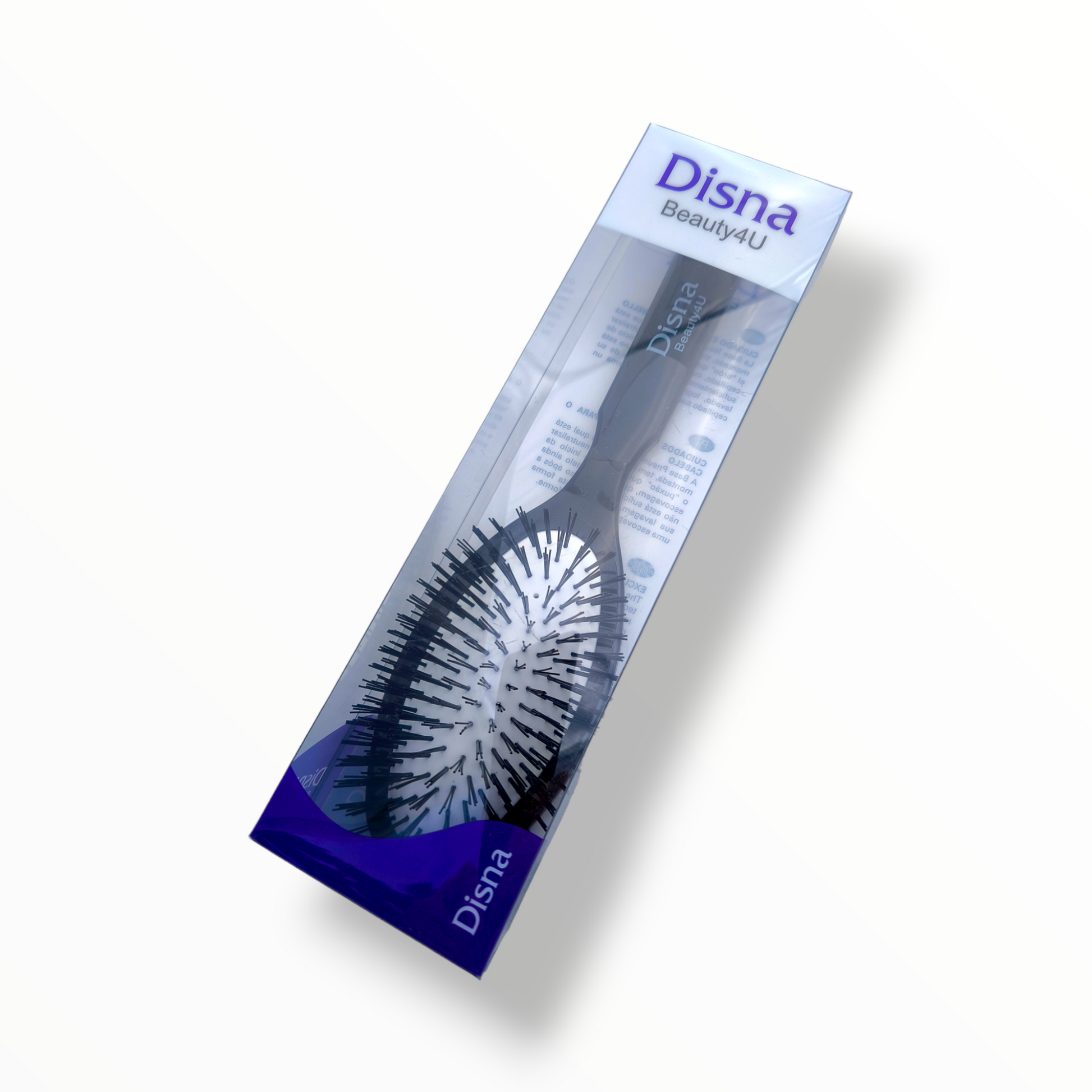 Disna Szczotka owalna do włosów "PODUSZKA" (włosie nylonowe, końcówki epoksydowe), czarna 22,5 cm