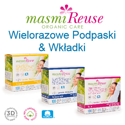 Podpaska wielorazowa ekologiczna bawełniana na dzień 100% BIO Masmi 1 szt. - zdjęcie 10