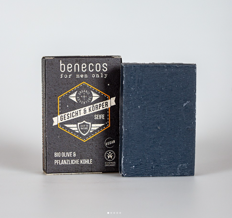 Benecos For men only - Naturalne mydło do twarzy i ciała w kostce dla mężczyzn 75 g