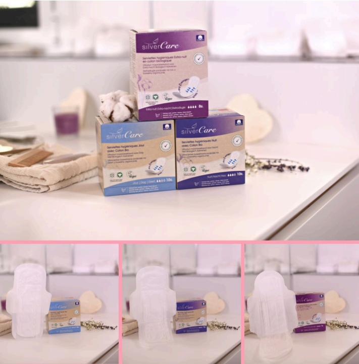 Podpaski ekologiczne bawełniane SOFT na noc Silver Care 100% BIO 10 szt. - zdjęcie 8