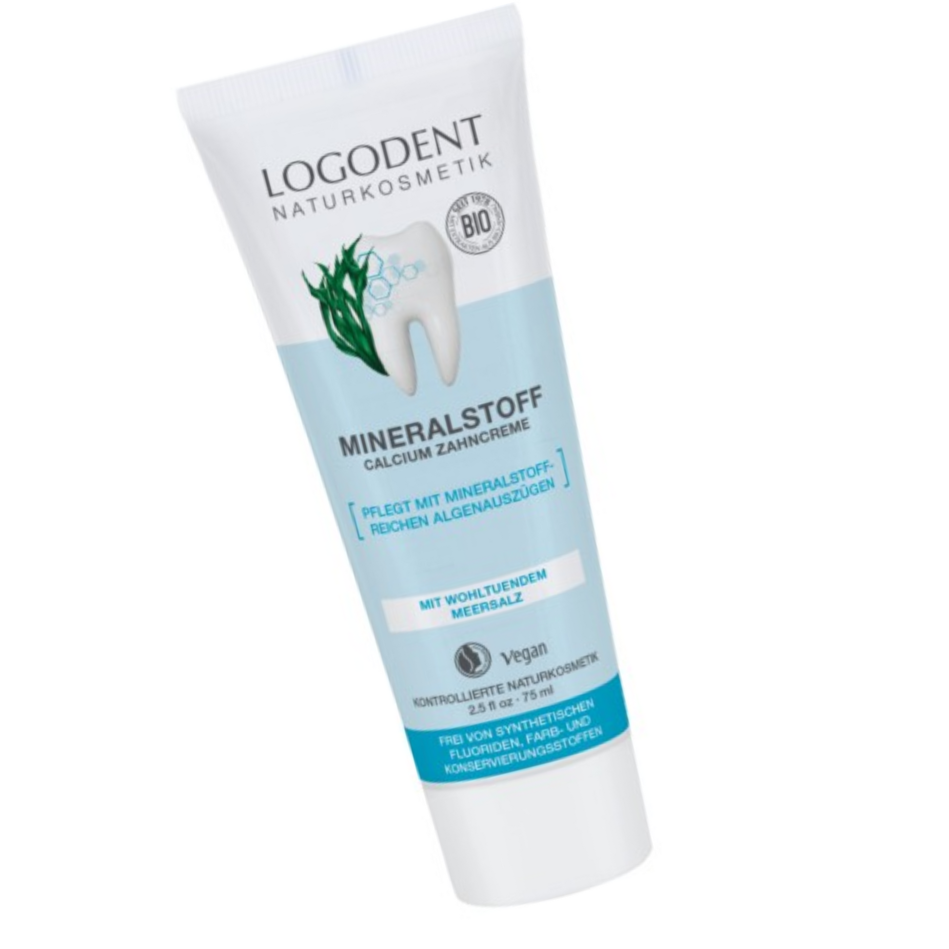 Logona DENT MINERAL Calcium Mineralna pasta do zębów z wapniem&amp;solą morską 75ml - zdjęcie 5