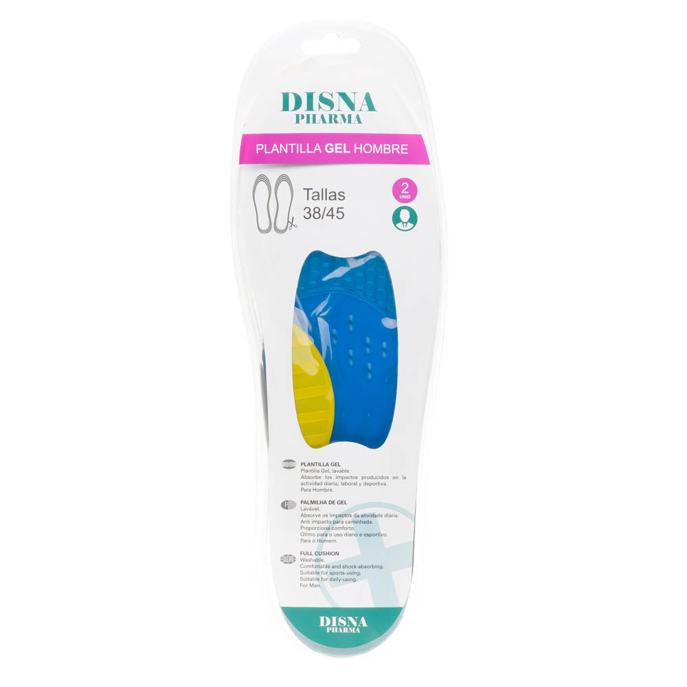 Disna Pharma Amortyzujace wkładki żelowe do butów dla mężczyzn 2 szt.