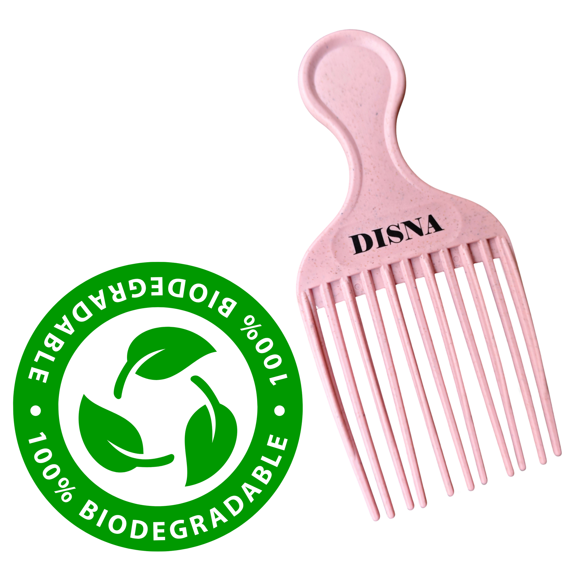 Disna Grzebień do fryzur afro ECO FRIENDLY (wykonany ze skrobi manioku i kukurydzy) 1 szt.