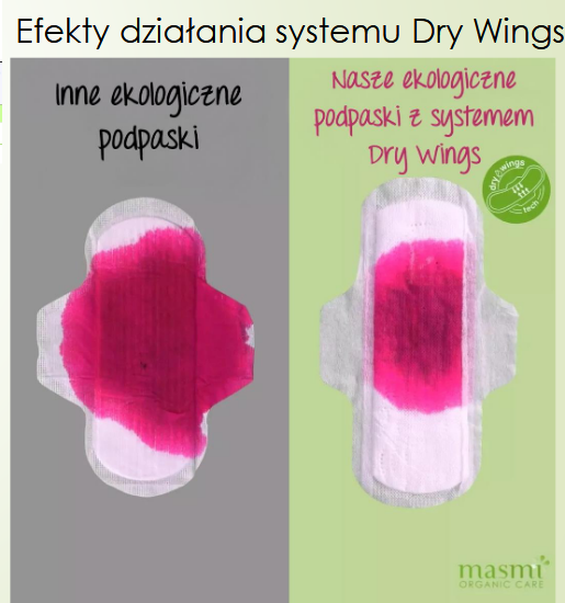 Podpaski ekologiczne bawełniane ekstradługie b/chloru 100% BIO Masmi 8 szt. - zdjęcie 2
