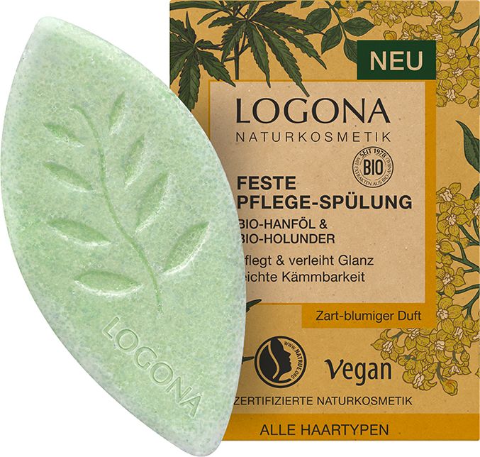 Logona Odżywka w kostce z olejem z organicznych konopi i organicznym czarnym bzem 60g
