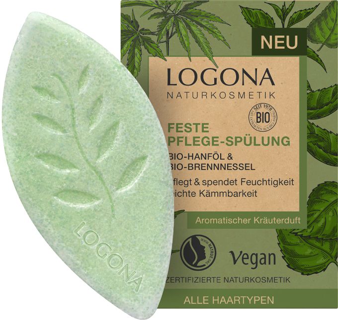 Logona Odżywka w kostce z olejem z organicznych konopi i organiczną pokrzywą 60g