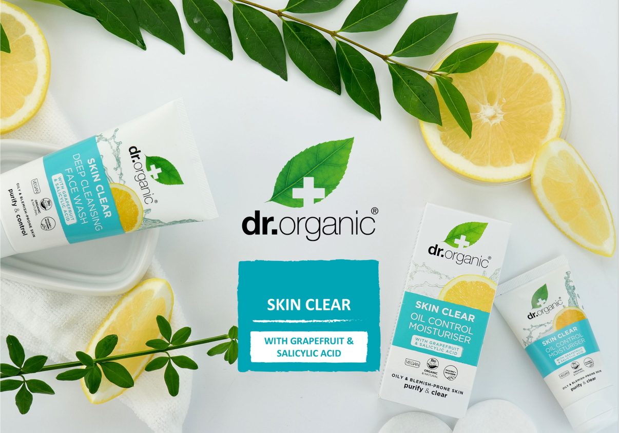 dr. organic Nawilżający krem do skóry przetłuszczającej się i problematycznej z kwasem salicylowym 50 ml