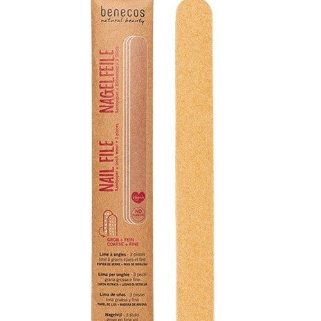 Benecos Zestaw 3 pilników z drewna brzozowego i papieru do paznokci